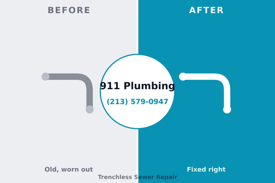 Before and after: plumbing repair Livingston, TN